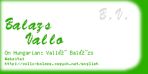 balazs vallo business card